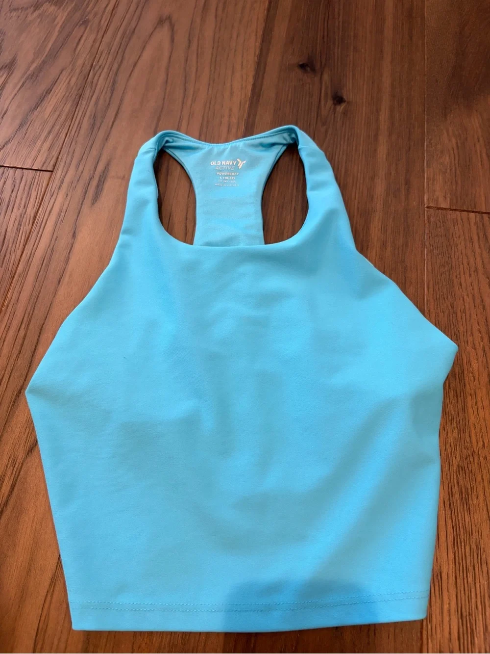 Old Navy Active Girls Powersoft Crop Tank Top Blue Size L (10-12)